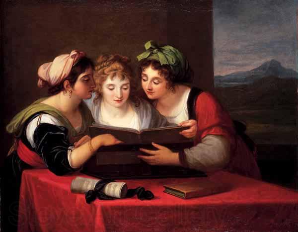 Angelica Kauffmann Three singers Norge oil painting art